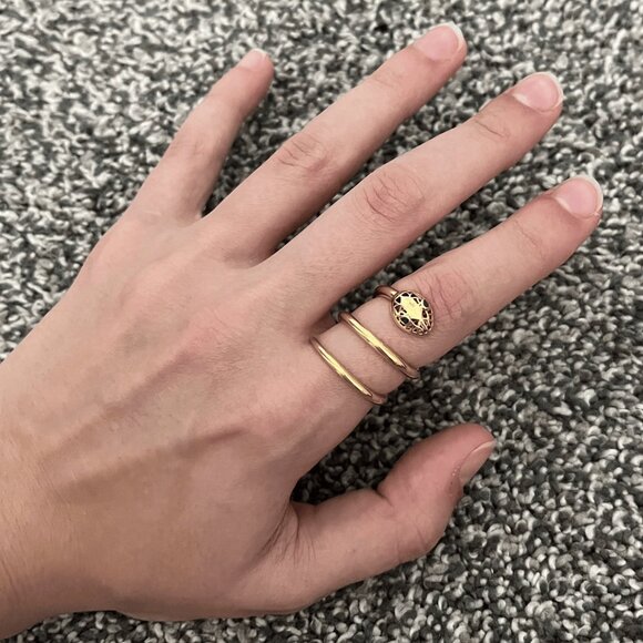 21k Pure Gold Adjustable Snake Ring 5.19 Grams Stamped 21k - Picture 1 of 6